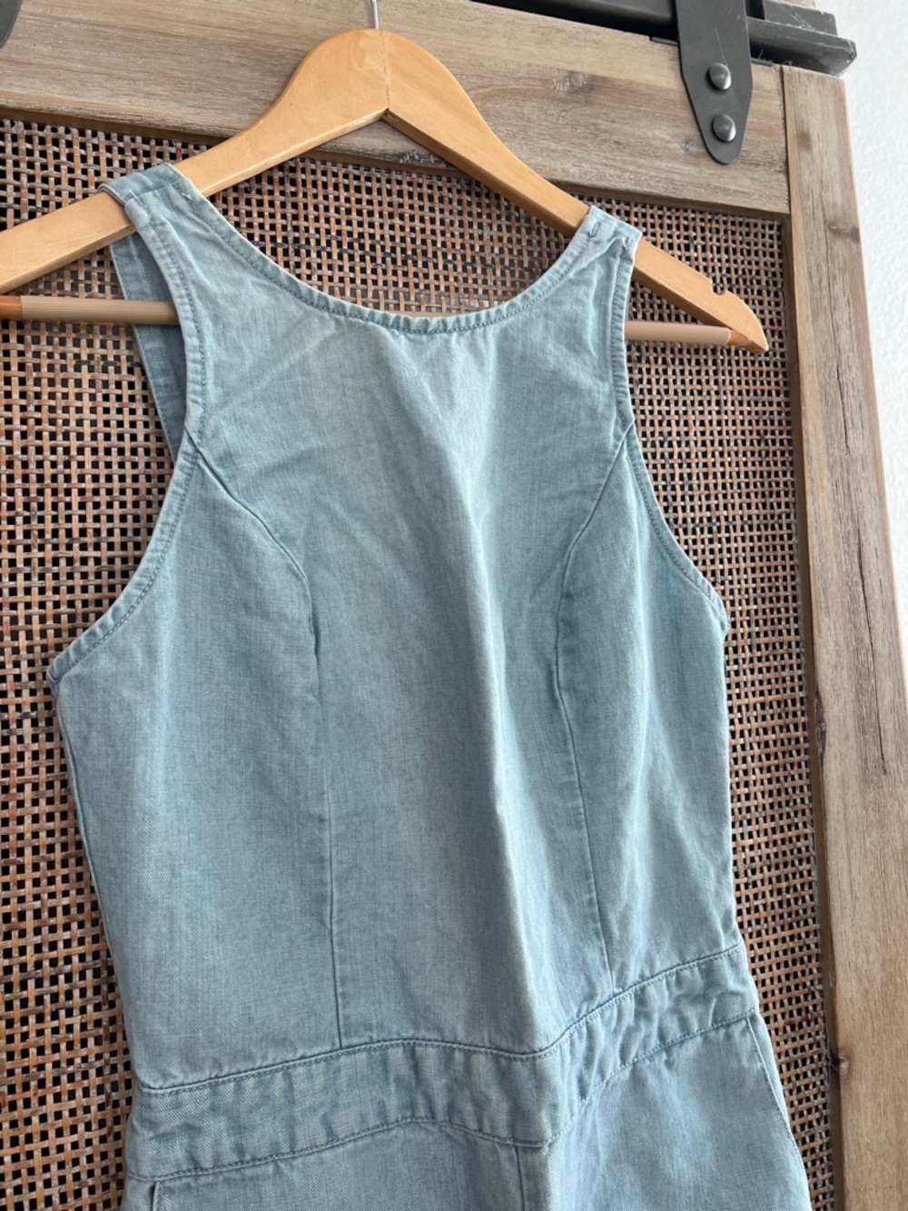 Abercrombie & Fitch Light Blue Denim Jumpsuit - Picture 2 of 11